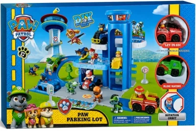 Паркинг Paw Patrol с механичен асансьор и улеи