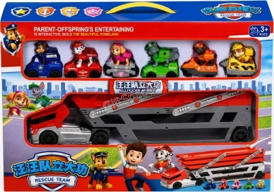 Трансформиращ се камион Paw Patrol с фигурки кученца и превозни средства