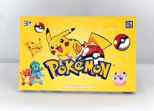 Адвент календар Pokémon с фигурки на Пикачу и други покемони