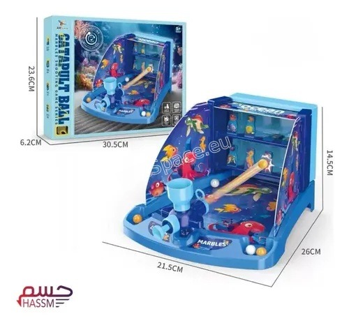 Настолна игра Ocean Marbles Shooting Game с катапулт и морски мишени