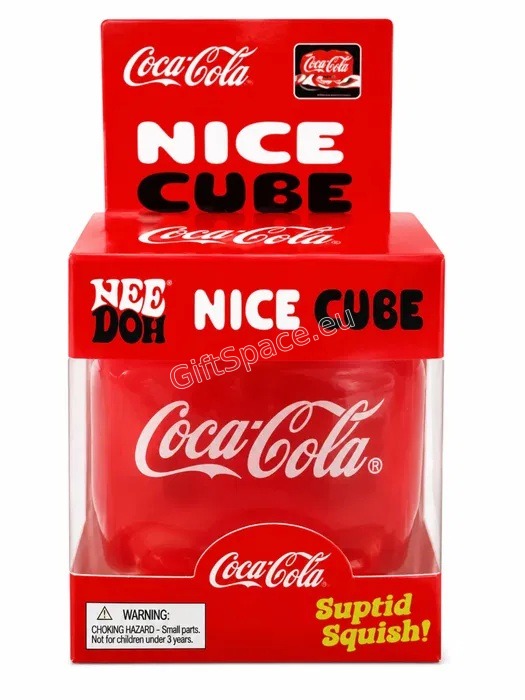 Скуиши кубче NeeDoh Nice Cube с релефно лого, в син, червен или кафяв вариант