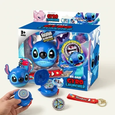 Фигурка Stitch с пусково устройство и метален гироскоп