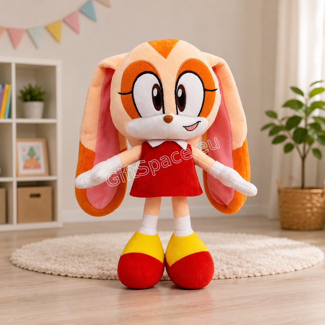 Плюшена играчка Крийм от Sonic the Hedgehog с оранжева рокличка