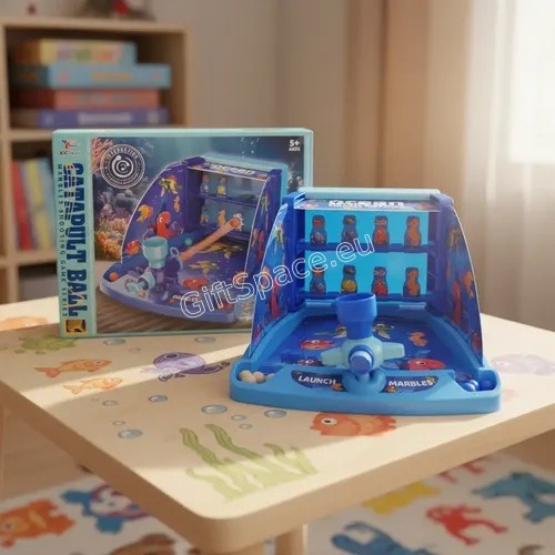 Настолна игра Ocean Marbles Shooting Game с катапулт и морски мишени