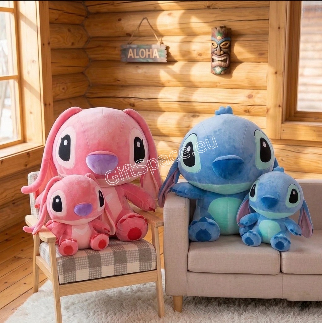 Плюшена играчка Стич или Ангел, 80 см
