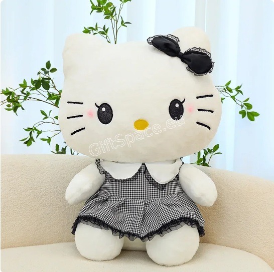 Плюшена играчка Hello Kitty Sanrio с рокля и панделка