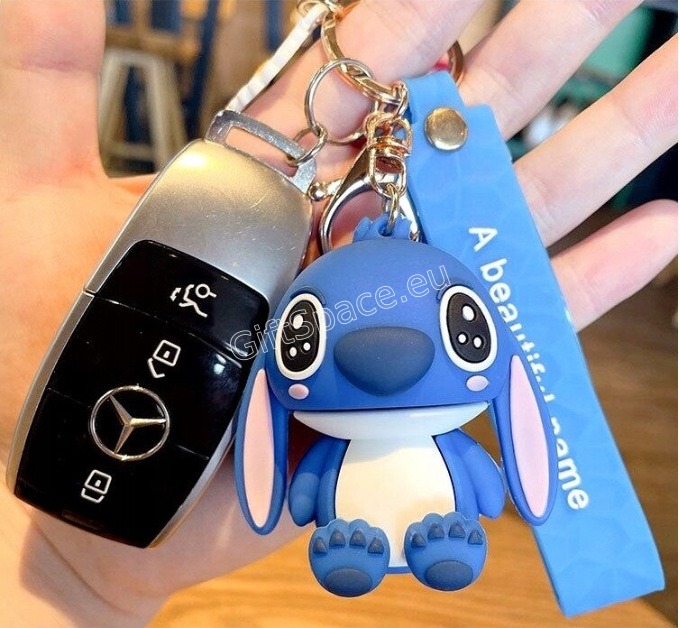 Ключодържател с фигурка на Stitch или Angel и каишка