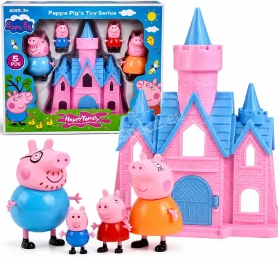 Музикален замък Peppa Pig „Щастливото семейство“ с фигурки и мебели