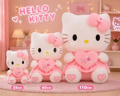 Плюшена играчка Hello Kitty с рокля и панделка