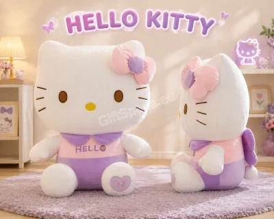 Плюшена Hello Kitty с крилца и тематична панделка
