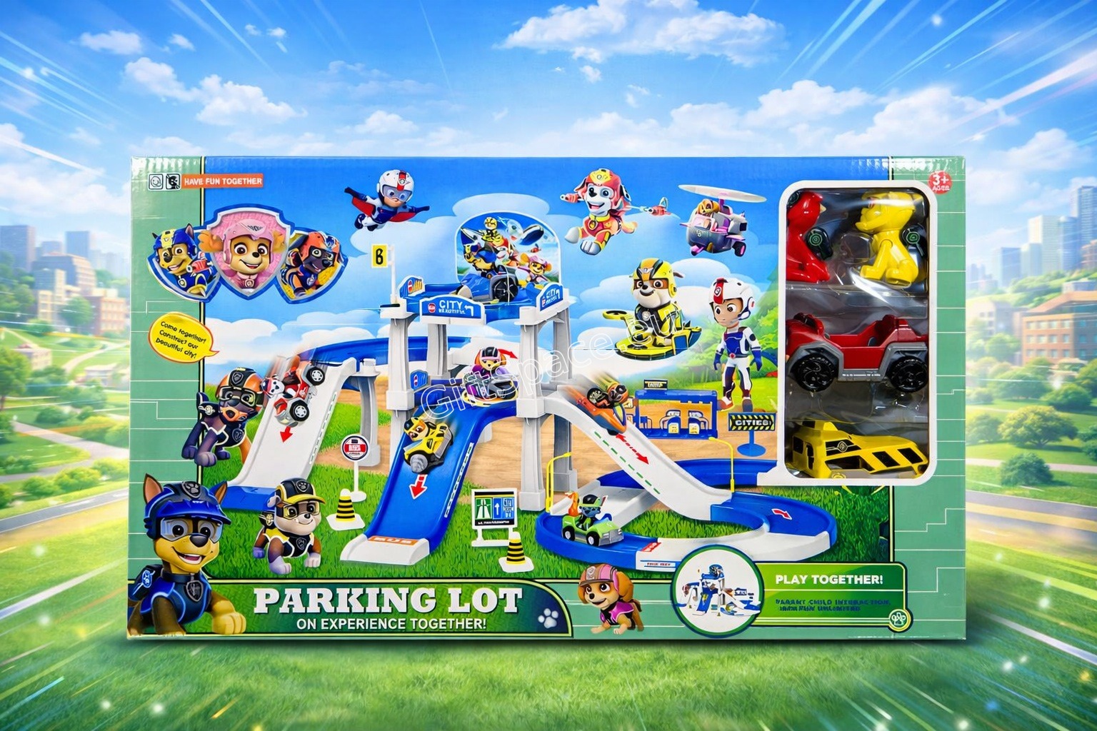 Интерактивен паркинг Paw Patrol с двуетажна писта