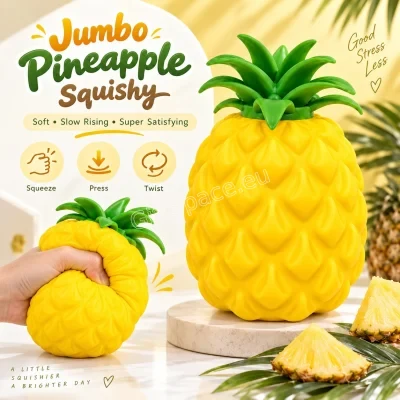 Мека скуиши играчка ананас Jumbo, 17 см