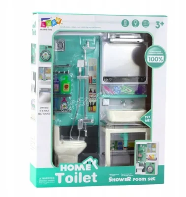 Детски комплект за баня Bathroom Playhouse Toy Set с душ, тоалетна и мивка