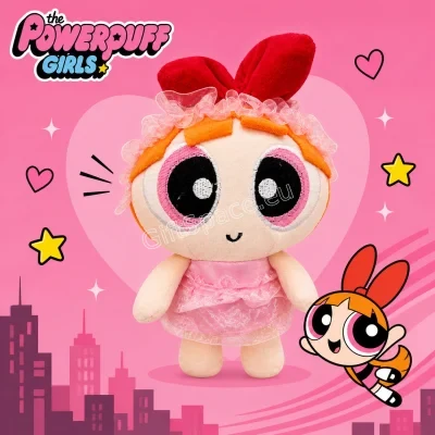 Плюшена играчка Бел (Blossom) от Реактивните момичета с розова рокля