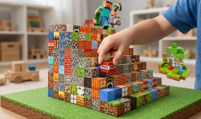 Магнитен конструктор Minecraft с 60 части