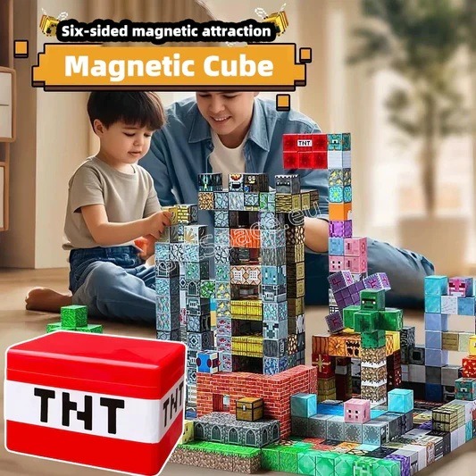 Магнитни кубчета Minecraft, комплект от 250 части