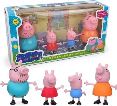 Комплект от четири фигурки Peppa Pig – Пепа, Джордж, Мама Пиг и Татко Пиг